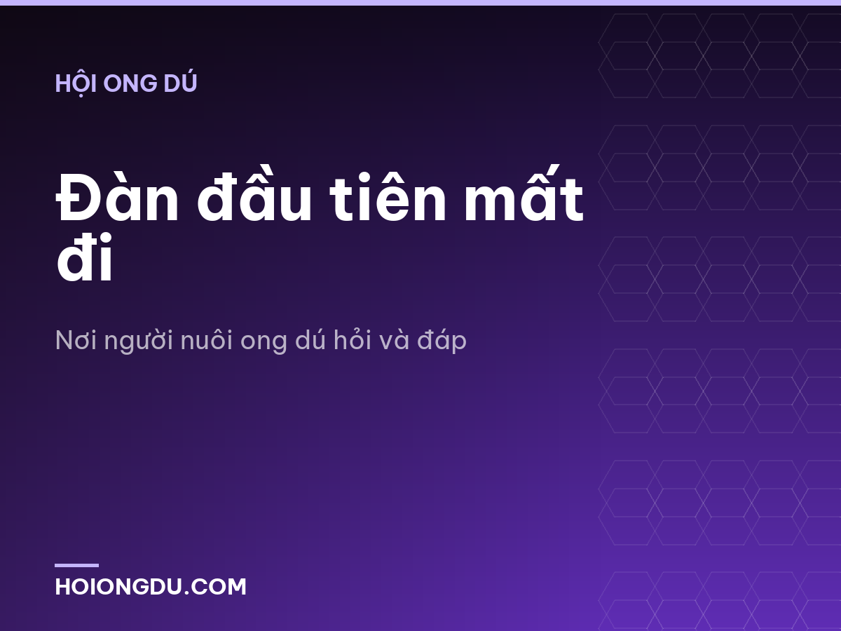 Đàn đầu tiên mất đi