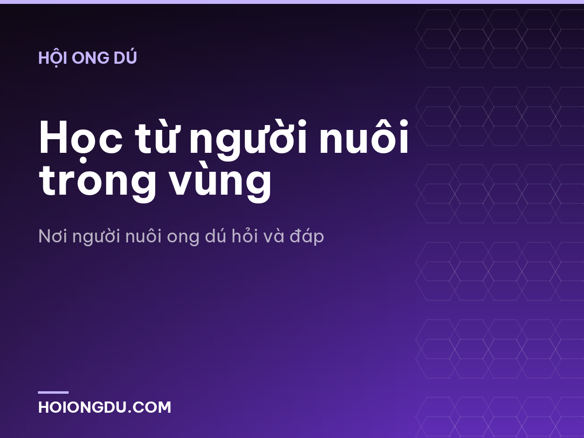 Học từ người nuôi trong vùng