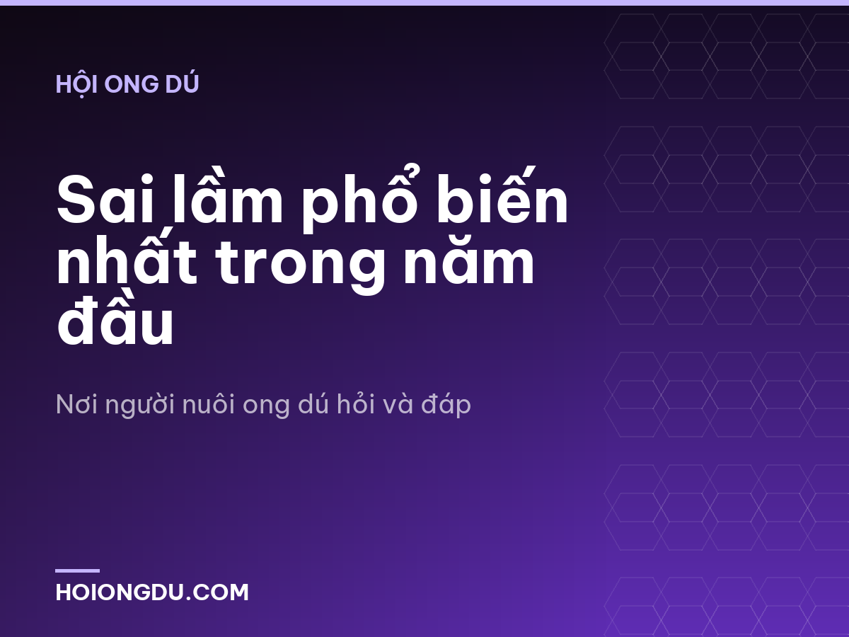 Sai lầm phổ biến nhất trong năm đầu