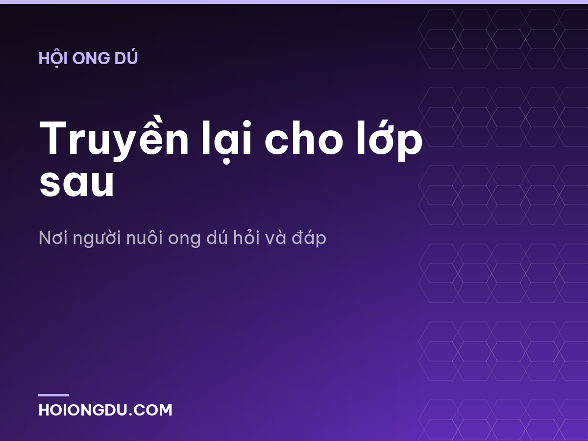 Truyền lại cho lớp sau