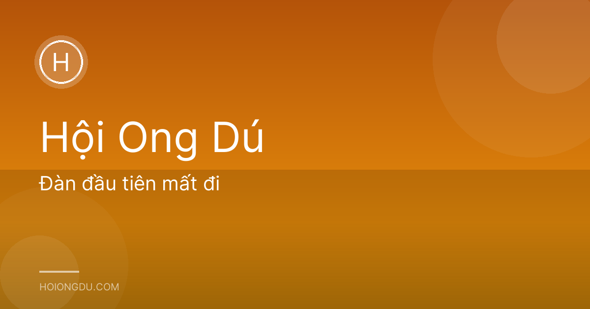 Đàn đầu tiên mất đi