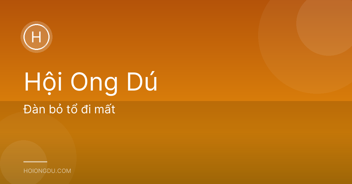 Đàn bỏ tổ đi mất