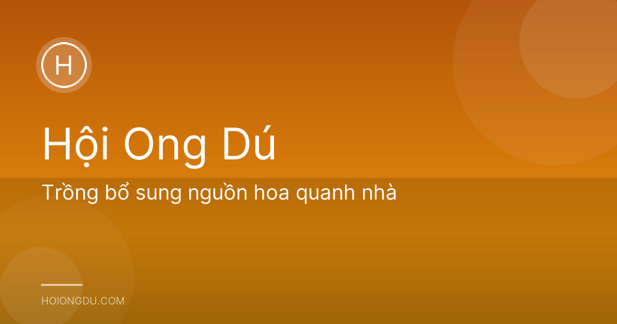 Trồng bổ sung nguồn hoa quanh nhà